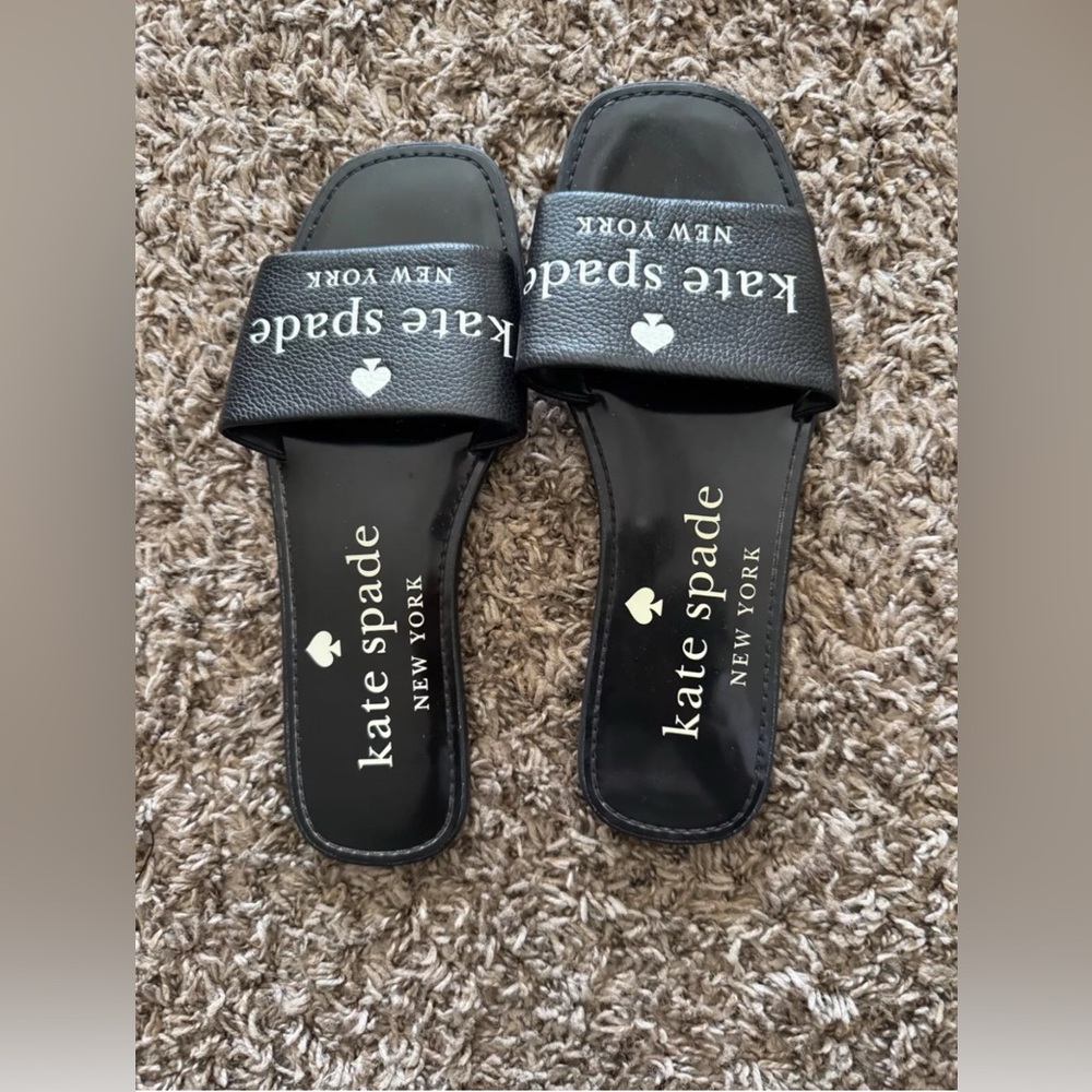Kate Spade Black Peyton Slide Sandals 9M